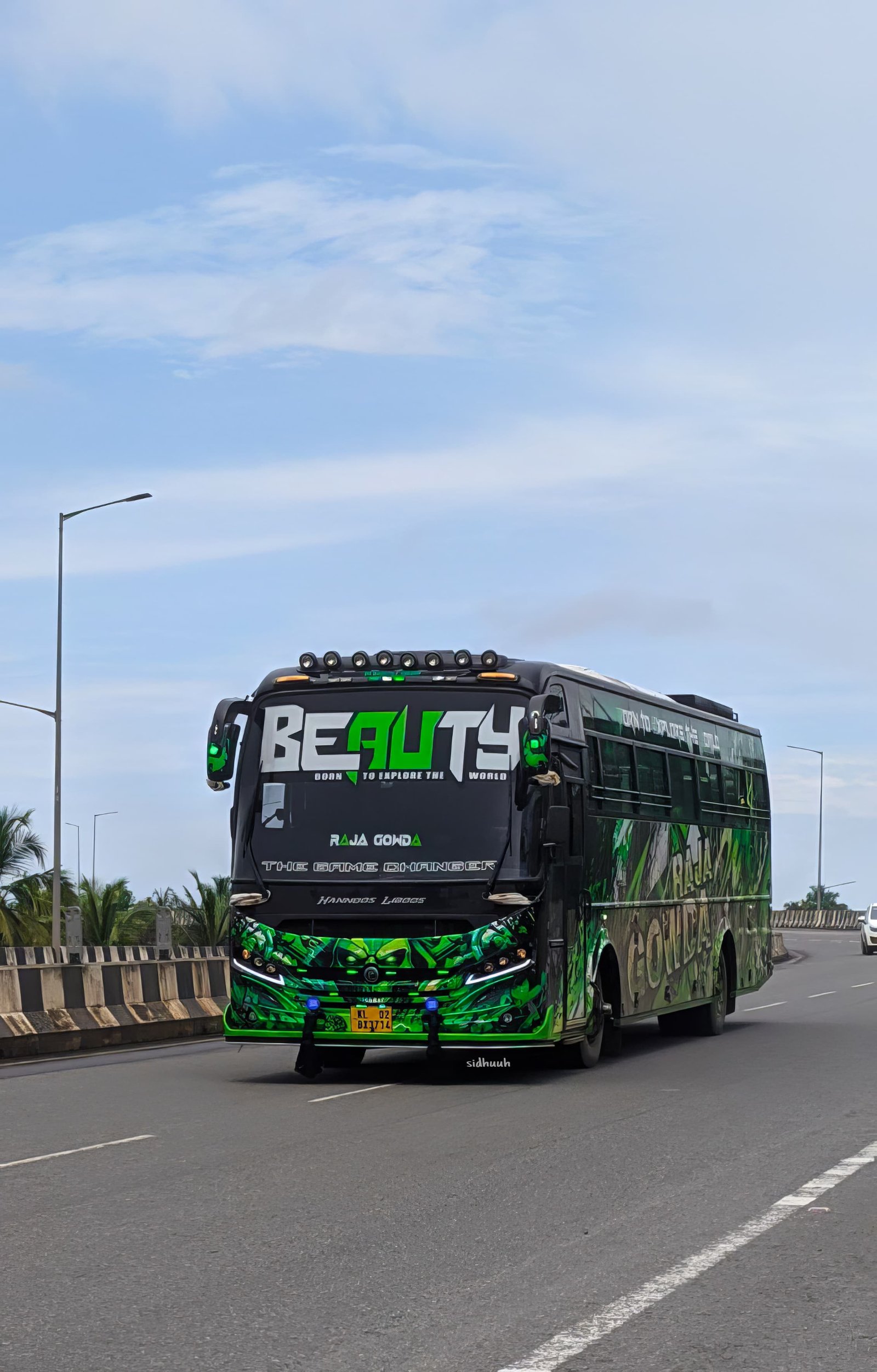 Beauty Holidays luxury coach on the road